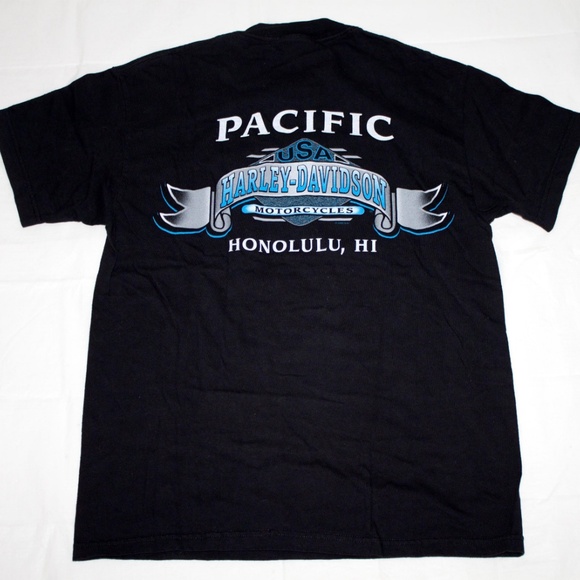 Harley Davidson Pacific Honolulu HI T Shirt Size M - Picture 3 of 6